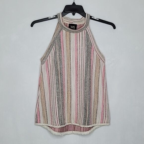 Anthropologie W5 Vertical Striped Knit Top Size Small - Picture 1 of 8